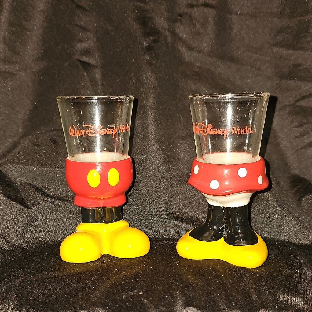 Disney Mickey And Minnie Shot Glasses